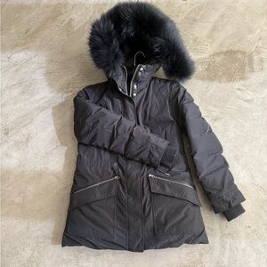 Real Fur feather down designer coat